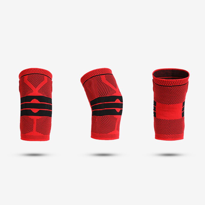 Red Balck 3D Silicone Knee Pad