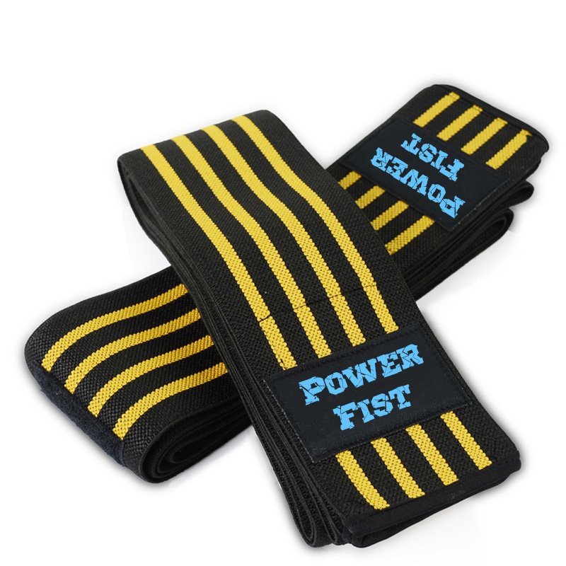 Yellow 4 Stripes Knee Strap